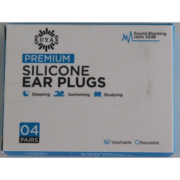 20 Pair UYA Premium Silicone Ear Plugs Sleep Swim Study 32db Sound Blocking - Picture 2 of 7